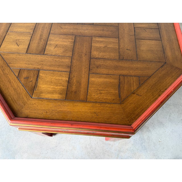 Vintage Baker Furniture Chinoiserie Style Octagonal Coffee Table For Sale - Image 14 of 18