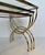 Brass 1940s Work in French Neoclassical style nesting tables with arcuate base For Sale - Image 8 of 12