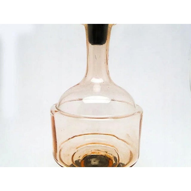 Vintage Art Deco Carafe from Hortensja Glassworks, Poland, 1950s, in Very Good conditions. Designed 1950 to 1959 This...