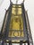 Mid-Century Modern Gothic-Style Wrought Iron Lantern with Yellow Glass, 1960s For Sale - Image 3 of 14