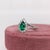 GIA Certified Colombian Emerald Ring w Earth Mined Diamonds in Solid 14K Gold For Sale - Image 4 of 10