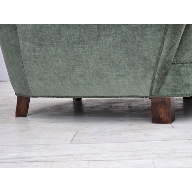 Danish High-Back Relax Chair in Velour and Ash, 1960s For Sale - Image 14 of 18