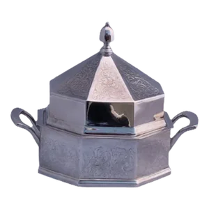 Vintage Silver Plated Octagonal Shaped Trinket Box, Keepsake Box