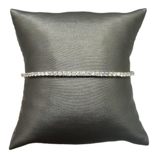 Natural Diamond Tennis Bracelet in 14kt White Gold – 2.80ctw, 7in, New For Sale