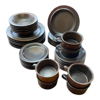 Late 20th Century Ruska Arabia Pottery Set- 36 Pieces For Sale