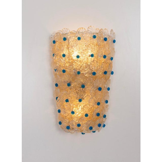 1970s Large Murano Glass Wall Sconce from Barovier & Toso, 1970s For Sale - Image 5 of 11