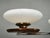 Czech Art Deco Chrome and Opaline Glass Chandelier in Walnut, 1930s For Sale - Image 14 of 17