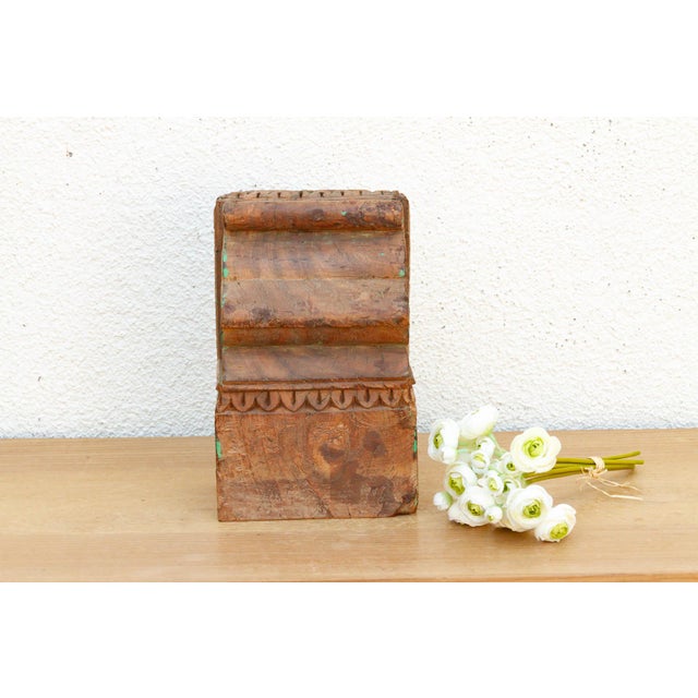 Wood Authentic Northern India Teak Corbel For Sale - Image 7 of 7