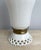 1960s Vintage Milk Glass Lamp With Gingham Plaid Shade For Sale - Image 5 of 6