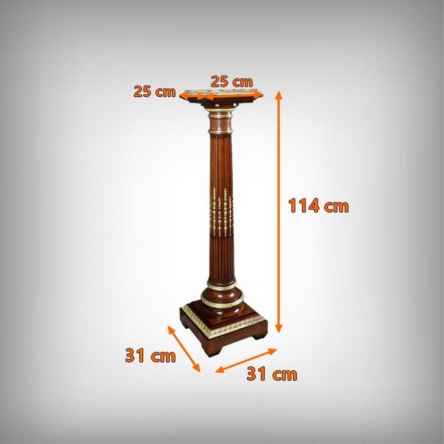 Napoleon III Style Swivel Column in Mahogany, 1900 For Sale - Image 18 of 18