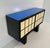 Italian Art Deco Sideboard in Parchment with Black Lacquer and Blue Mirror, 1940s For Sale - Image 6 of 18