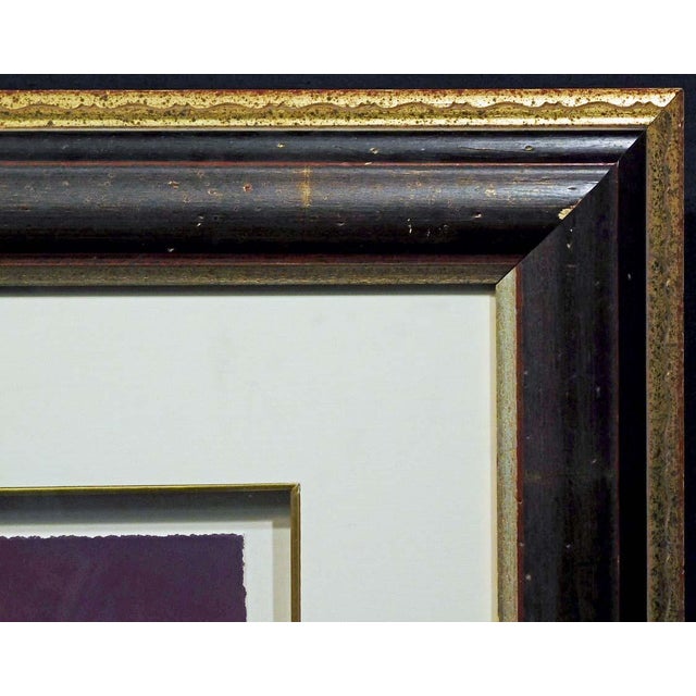 2000 - 2009 James Jensen Magnolia Custom Framed Embellished Serigraph on Paper Hand Signed For Sale - Image 5 of 6