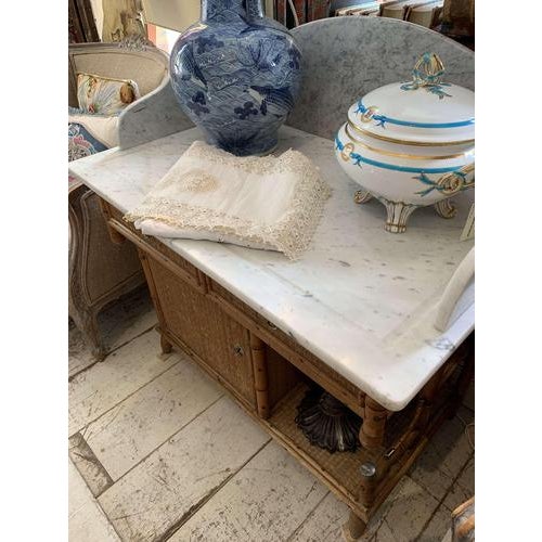 Brown Antique Swedish Washstand with Marble Top from Bodafors, 1890 For Sale - Image 8 of 13