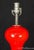 Pair of Italian Murano Glass Table Lamps, Tangerine Orange, 1950s For Sale - Image 4 of 9