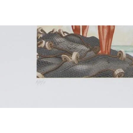 American Seagulls are Also Waiting, Vic Herman Lithograph For Sale - Image 3 of 3