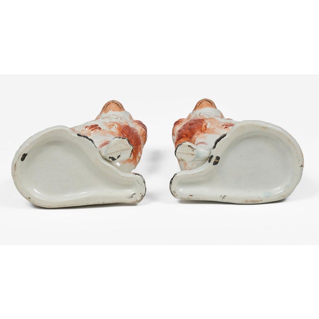 Ceramic Pair Staffordshire Separate Leg King Charles Spaniels For Sale - Image 7 of 7