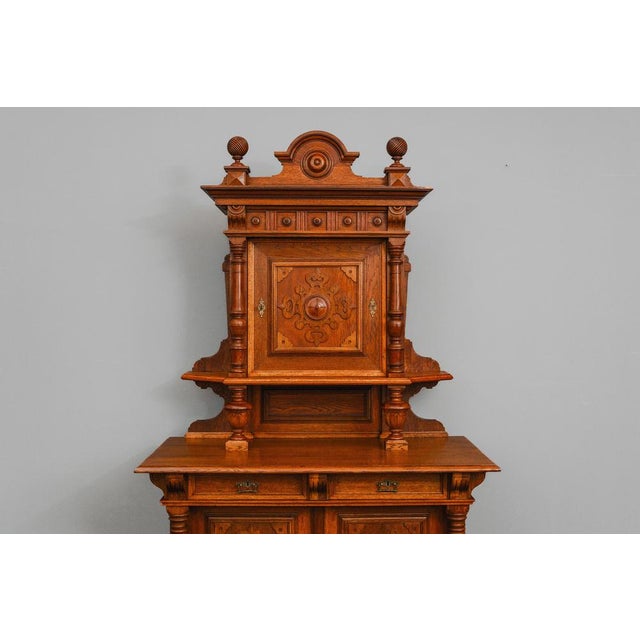 Gründerzeit Cupboard in Oak, 1800s For Sale - Image 10 of 18