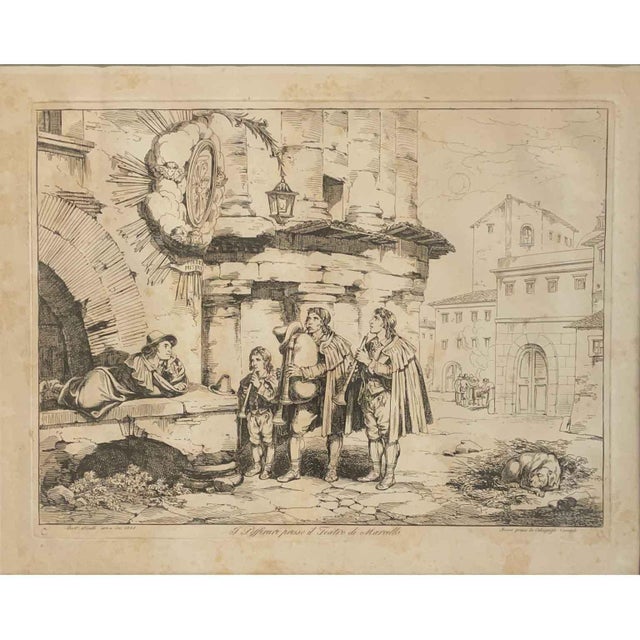 Bartolomeo Pinelli, Popular Costumes, Etchings, Framed, 1831, Set of 6 For Sale - Image 6 of 8