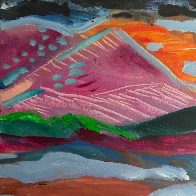 Laura Davis (American [Nc], 21st C.) “When the Sun Goes Down,” Acrylic on Canvas For Sale In Providence - Image 6 of 9