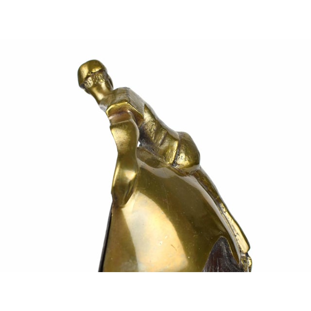 Late 20th Century Bronze Life Started From Africa Half World Globe For Sale - Image 9 of 11