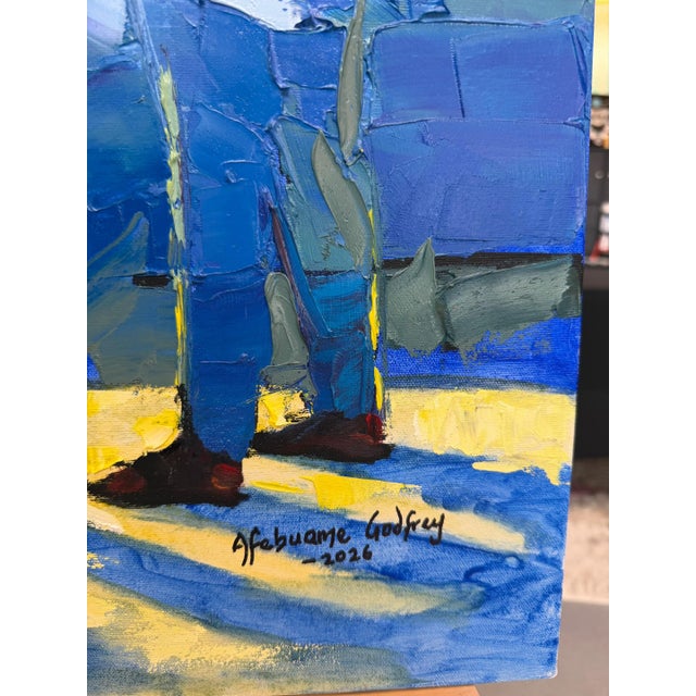 Melodies From Our Soul, Oil Painting on Canvas, Godfrey Afebuame (2026). For Sale - Image 4 of 5