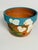 Vintage Handpainted Terracotta Pot Painted With Orchids and Signed For Sale - Image 4 of 4