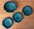 Vintage Portuguese Majolica Olfaire Blue & Green Clamshell Serving Bowl & Dish Signed and Embossed Mold Number - Set of 4 For Sale - Image 9 of 10
