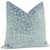 Contemporary 22" Cerulean Blue Leopard Cut Velvet Pillows - a Pair For Sale - Image 3 of 5