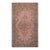 1970s Vintage Turkish Handmade Wool Cotton Pink Area Rug For Sale