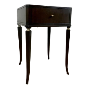 Henredon Transitional Dark Walnut Finished Side Table