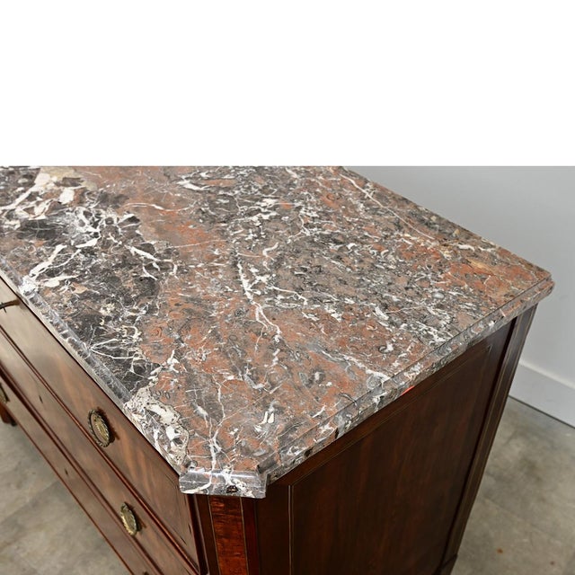 French 19th Century Mahogany Marble-top Commode For Sale - Image 12 of 16