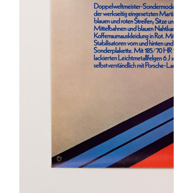 Original Porsche Poster, 1970s For Sale - Image 4 of 9