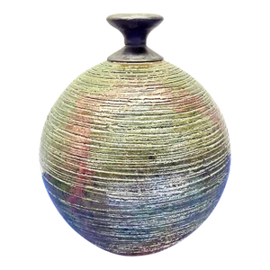 1990s Spun Raku Pottery Vase by Andrew Berend