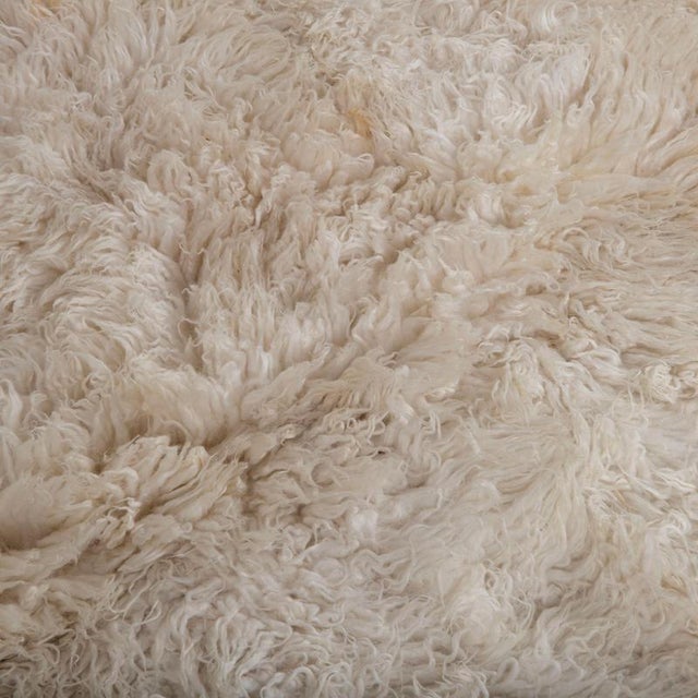 Modern Kymo Fur Rug in Cream Beige For Sale - Image 3 of 7