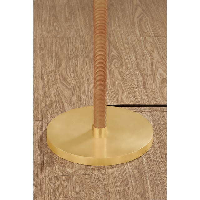 Brass Hudson Valley Lighting Ruthin 30.25 in. 2 Light Floor Lamp in Aged Brass Finish For Sale - Image 8 of 10