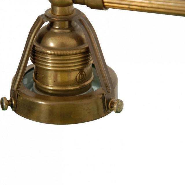 Vintage Two-Armed Table Lamp in Brass with Green Glasshades For Sale - Image 18 of 18