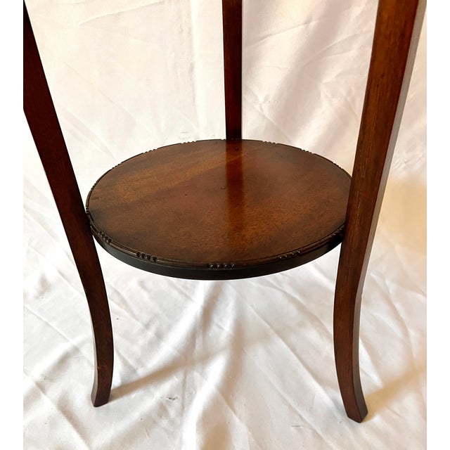 Antique Burl Wood Edwardian Plant Stand W/Copper Insert For Sale - Image 13 of 18