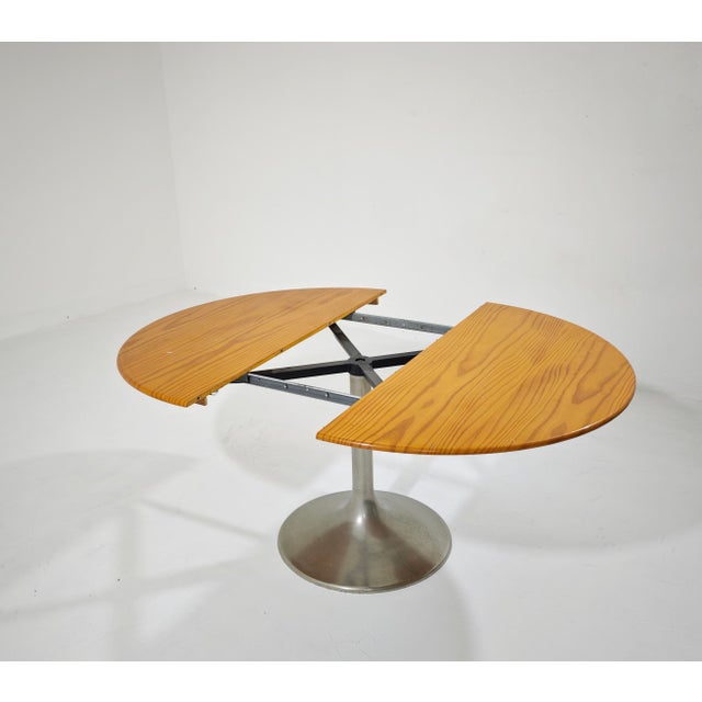 Metal Extendable Round Dining Table, 1960s For Sale - Image 7 of 18