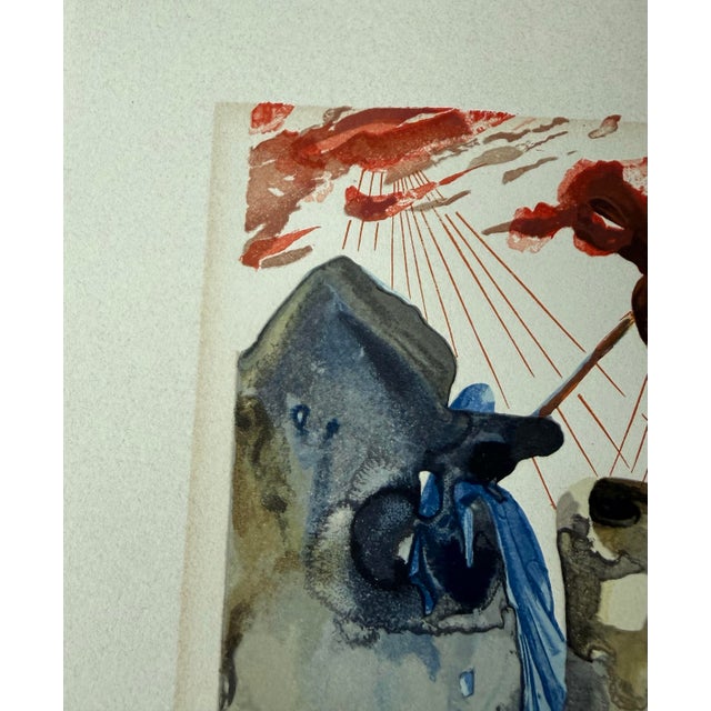 Mid 20th Century Salvador Dalí “Divine Comedy” Surrealist Print on BFK Rives Paper – Framed Reproduction For Sale - Image 10 of 11