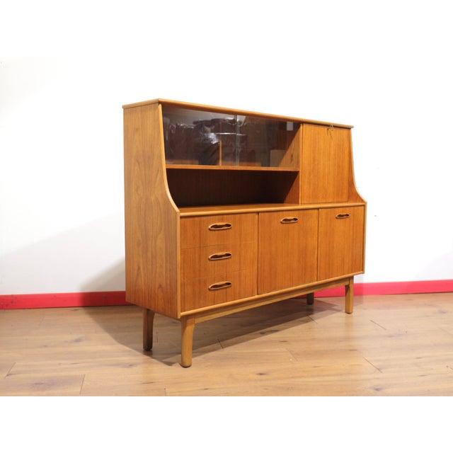 Mid Century Midern Vintage Teak British Tall Credenza Buffet For Sale - Image 15 of 15