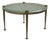 Forged Round Coffee Table with Aquamarine Glass, 1980s For Sale