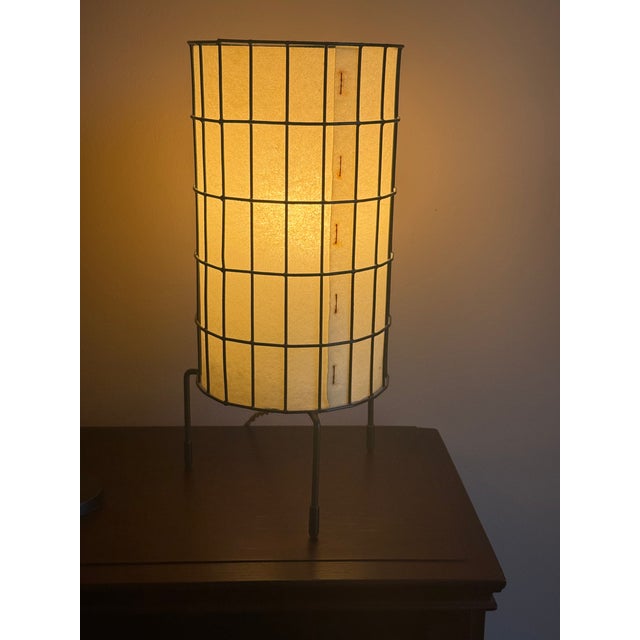 Mid-Century Modern Mid Century Modern Wire Cage Lamps - a Pair For Sale - Image 3 of 10
