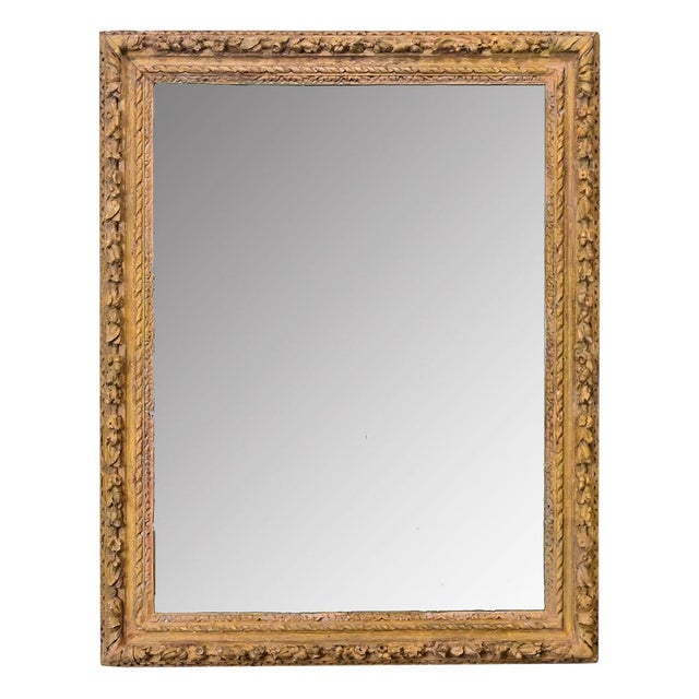 French 18th Century Hand-Carved Frame with New Mirror Plate For Sale In Baton Rouge - Image 6 of 14