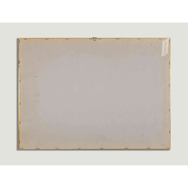 Seagulls is an original modern artwork realized by an unknown artist in 1990. Mixed colored pastel. Unreadible signature...