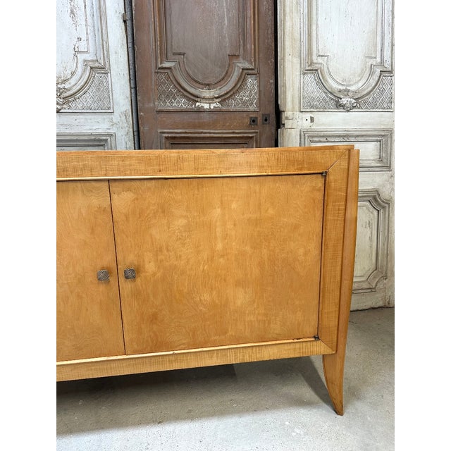 French Sideboard in Sycamore Veneer, 1940s For Sale - Image 4 of 13