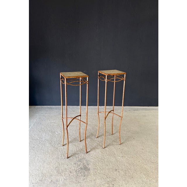 1990s Handcrafted High Pedestal Table Set, 1990s France, Set of 2 For Sale - Image 5 of 18