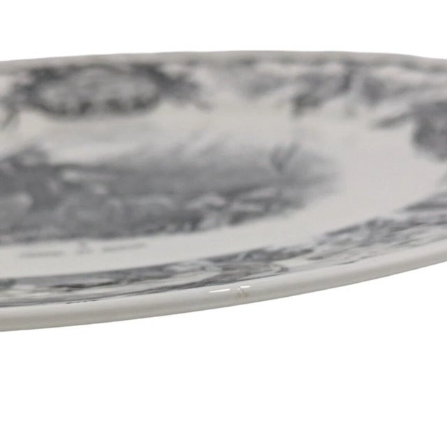 Mid 20th Century Villeroy & Boch La Chasse Au Marais Dinner Plate Discontinued Toile Hunting For Sale - Image 9 of 10