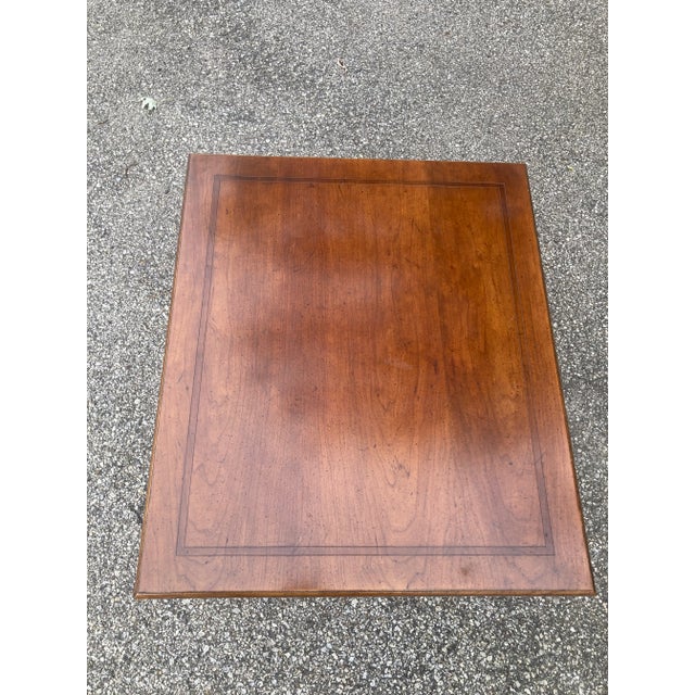 Wood Vintage Cream Accent Table by American of Martinsville For Sale - Image 7 of 8