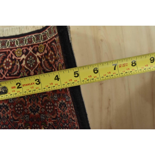 Fine Bidjar Runner 2’8” X 9’9” Red Wool Vintage Traditional Hand-Knotted Rug For Sale - Image 10 of 12