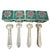 Antique Chinese Porcelain Condiment Set With 4 Matching Mother of Pearl Spoons For Sale - Image 11 of 11